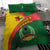 Guinea Bissau Bedding Set with Green Yellow Red Swirl Design - Wonder Print Shop