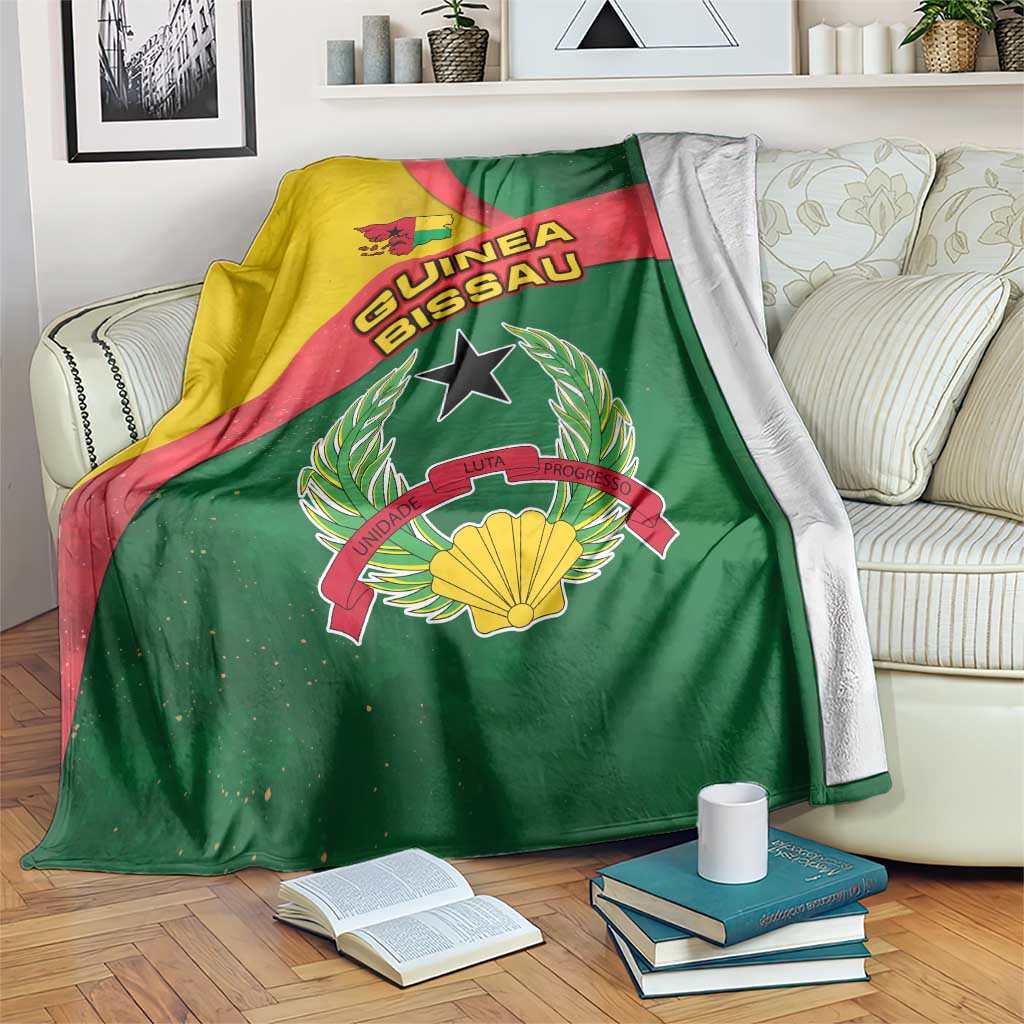 Guinea Bissau Blanket with Green Yellow Red Swirl Design - Wonder Print Shop