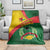 Guinea Bissau Blanket with Green Yellow Red Swirl Design - Wonder Print Shop