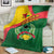 Guinea Bissau Blanket with Green Yellow Red Swirl Design - Wonder Print Shop
