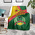 Guinea Bissau Blanket with Green Yellow Red Swirl Design - Wonder Print Shop