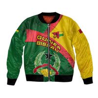 Guinea Bissau Bomber Jacket with Green Yellow Red Swirl Design - Wonder Print Shop