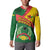 Guinea Bissau Button Sweatshirt with Green Yellow Red Swirl Design - Wonder Print Shop