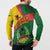 Guinea Bissau Button Sweatshirt with Green Yellow Red Swirl Design - Wonder Print Shop
