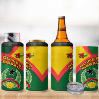 Guinea Bissau 4 in 1 Can Cooler Tumbler with Green Yellow Red Swirl Design - Wonder Print Shop