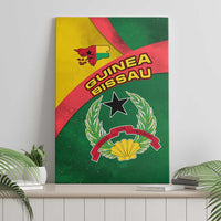 Guinea Bissau Canvas Wall Art with Green Yellow Red Swirl Design - Wonder Print Shop