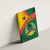 Guinea Bissau Canvas Wall Art with Green Yellow Red Swirl Design - Wonder Print Shop