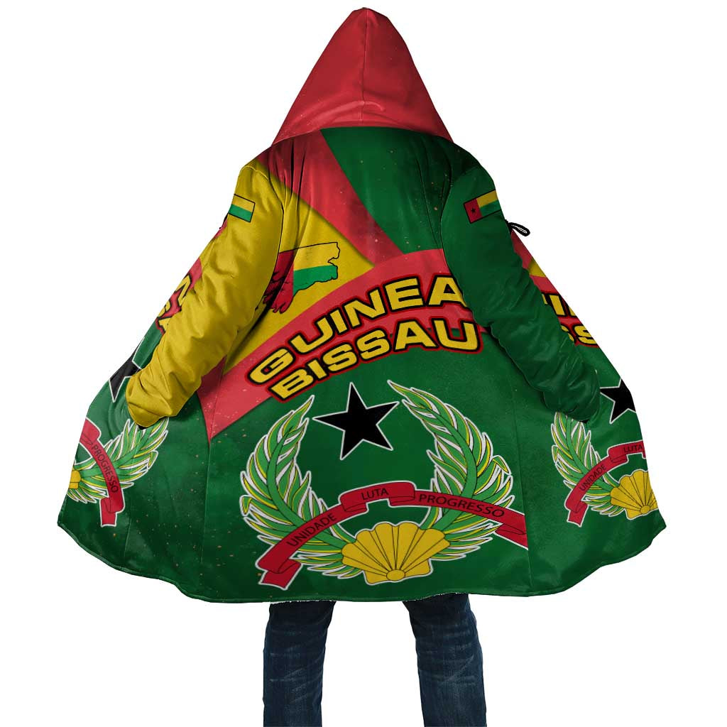 Guinea Bissau Cloak with Green Yellow Red Swirl Design - Wonder Print Shop