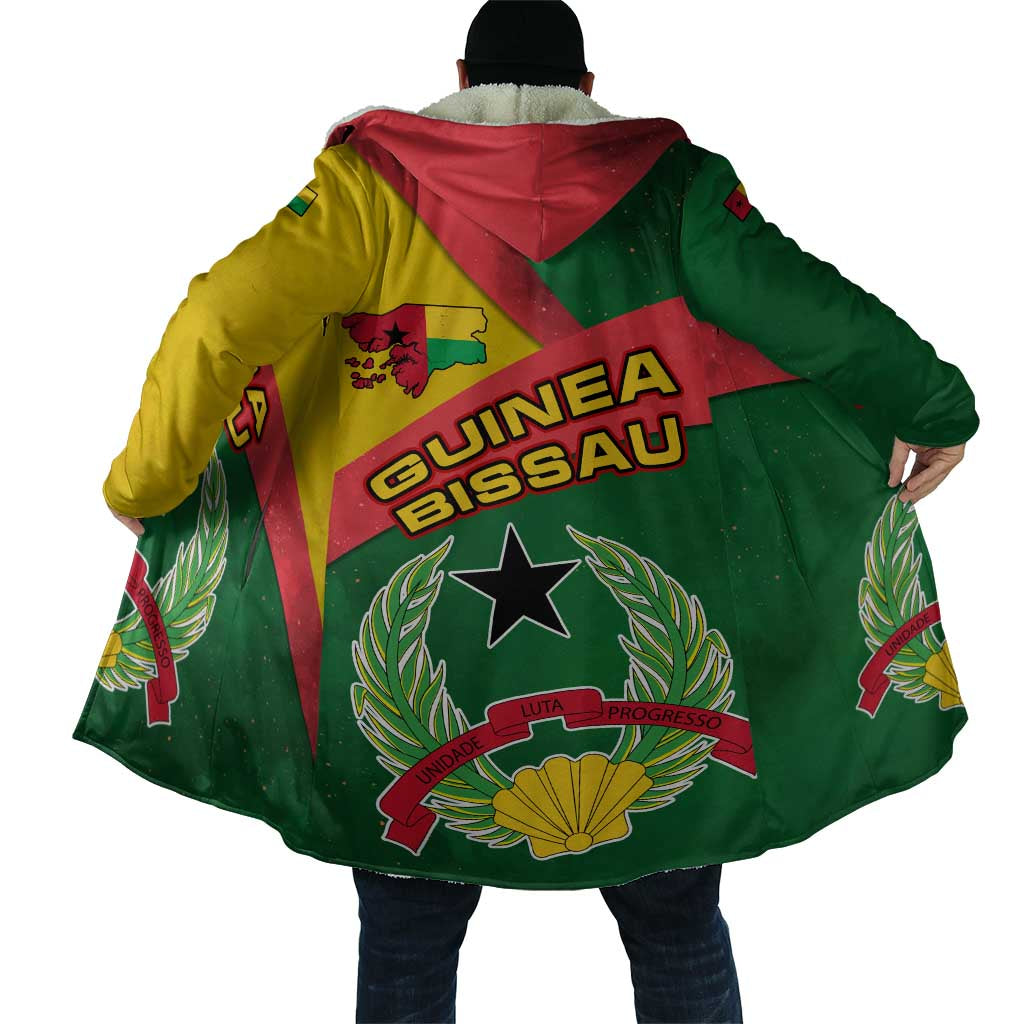Guinea Bissau Cloak with Green Yellow Red Swirl Design - Wonder Print Shop