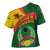 Guinea Bissau Cross Shoulder Shirt with Green Yellow Red Swirl Design - Wonder Print Shop