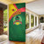 Guinea Bissau Door Cover with Green Yellow Red Swirl Design - Wonder Print Shop