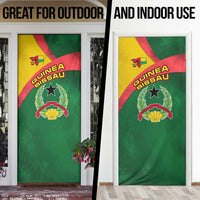 Guinea Bissau Door Cover with Green Yellow Red Swirl Design - Wonder Print Shop