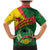Guinea Bissau Family Matching Mermaid Dress and Hawaiian Shirt with Green Yellow Red Swirl Design - Wonder Print Shop
