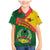 Guinea Bissau Family Matching Mermaid Dress and Hawaiian Shirt with Green Yellow Red Swirl Design - Wonder Print Shop