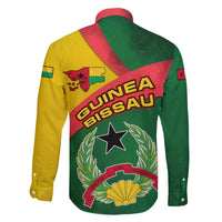 Guinea Bissau Family Matching Off The Shoulder Long Sleeve Dress and Hawaiian Shirt with Green Yellow Red Swirl Design - Wonder Print Shop