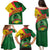 Guinea Bissau Family Matching Puletasi and Hawaiian Shirt with Green Yellow Red Swirl Design - Wonder Print Shop