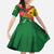 Guinea Bissau Family Matching Summer Maxi Dress and Hawaiian Shirt with Green Yellow Red Swirl Design - Wonder Print Shop