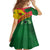 Guinea Bissau Family Matching Summer Maxi Dress and Hawaiian Shirt with Green Yellow Red Swirl Design - Wonder Print Shop