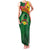 Guinea Bissau Family Matching Tank Maxi Dress and Hawaiian Shirt with Green Yellow Red Swirl Design - Wonder Print Shop