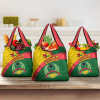 Guinea Bissau Grocery Bag with Green Yellow Red Swirl Design - Wonder Print Shop