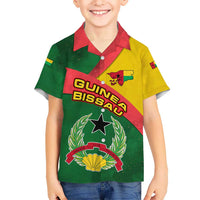 Guinea Bissau Hawaiian Shirt with Green Yellow Red Swirl Design - Wonder Print Shop