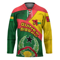 Guinea Bissau Hockey Jersey with Green Yellow Red Swirl Design - Wonder Print Shop