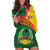 Guinea Bissau Hoodie Dress with Green Yellow Red Swirl Design - Wonder Print Shop