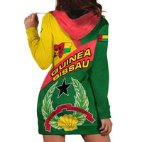 Guinea Bissau Hoodie Dress with Green Yellow Red Swirl Design - Wonder Print Shop