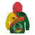 Guinea Bissau Kid Hoodie with Green Yellow Red Swirl Design - Wonder Print Shop