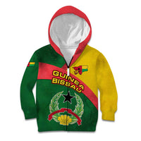 Guinea Bissau Kid Hoodie with Green Yellow Red Swirl Design - Wonder Print Shop