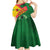 Guinea Bissau Kid Short Sleeve Dress with Green Yellow Red Swirl Design - Wonder Print Shop