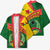 Guinea Bissau Kimono with Green Yellow Red Swirl Design - Wonder Print Shop