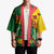 Guinea Bissau Kimono with Green Yellow Red Swirl Design - Wonder Print Shop