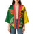 Guinea Bissau Kimono with Green Yellow Red Swirl Design - Wonder Print Shop