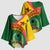 Guinea Bissau Kimono Sleeve Blouse with Green Yellow Red Swirl Design - Wonder Print Shop