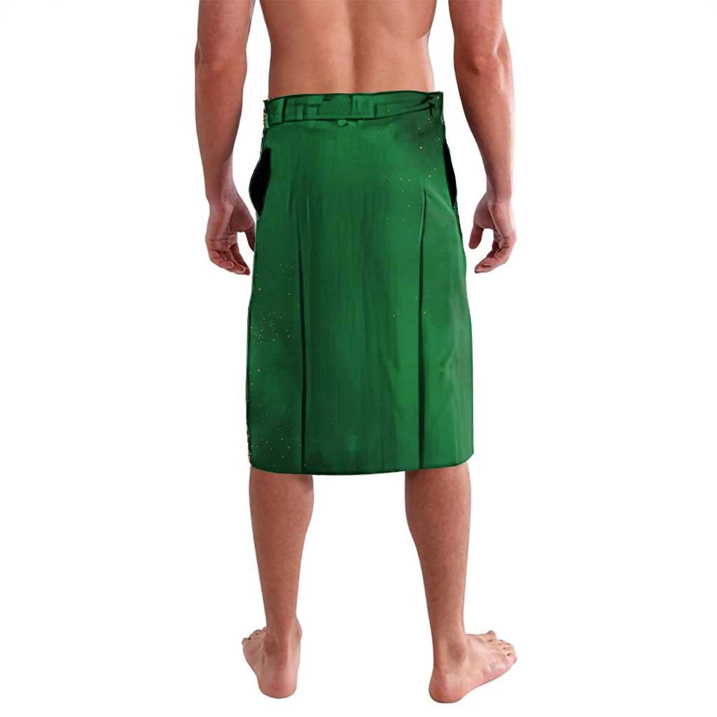 Guinea Bissau Lavalava with Green Yellow Red Swirl Design - Wonder Print Shop