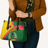 Guinea Bissau Leather Bag with Green Yellow Red Swirl Design - Wonder Print Shop
