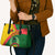 Guinea Bissau Leather Bag with Green Yellow Red Swirl Design - Wonder Print Shop