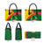 Guinea Bissau Leather Bag with Green Yellow Red Swirl Design - Wonder Print Shop