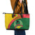 Guinea Bissau Leather Tote Bag with Green Yellow Red Swirl Design - Wonder Print Shop