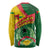 Guinea Bissau Long Sleeve Shirt with Green Yellow Red Swirl Design - Wonder Print Shop