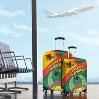 Guinea Bissau Luggage Cover with Green Yellow Red Swirl Design - Wonder Print Shop