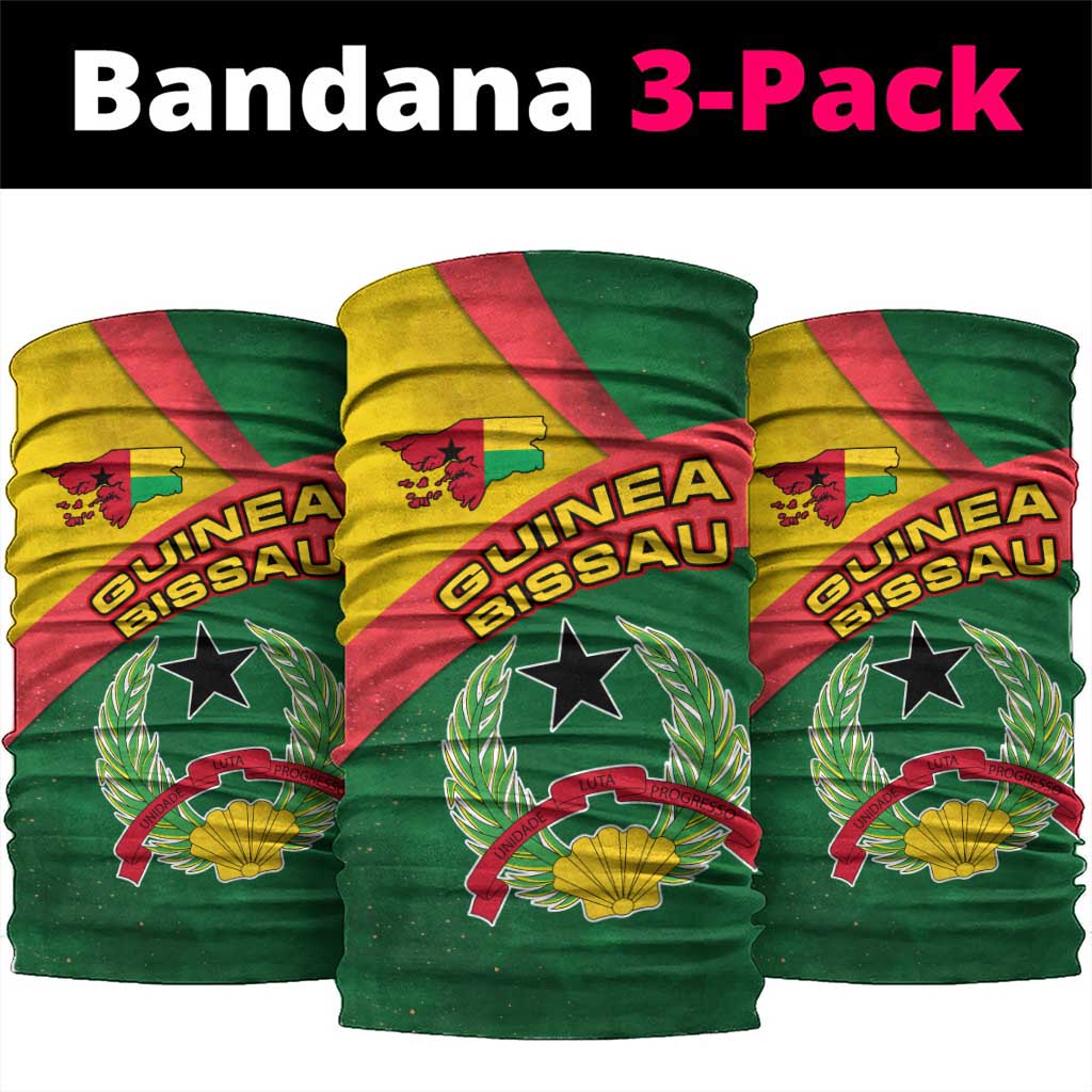 Guinea Bissau Neck Gaiter with Green Yellow Red Swirl Design TS04