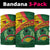 Guinea Bissau Neck Gaiter with Green Yellow Red Swirl Design TS04