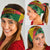 Guinea Bissau Neck Gaiter with Green Yellow Red Swirl Design TS04