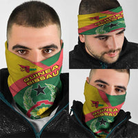 Guinea Bissau Neck Gaiter with Green Yellow Red Swirl Design TS04