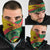 Guinea Bissau Neck Gaiter with Green Yellow Red Swirl Design TS04