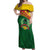 Guinea Bissau Off Shoulder Maxi Dress with Green Yellow Red Swirl Design - Wonder Print Shop