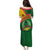 Guinea Bissau Puletasi with Green Yellow Red Swirl Design - Wonder Print Shop