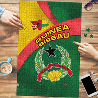 Guinea Bissau Puzzle with Green Yellow Red Swirl Design - Wonder Print Shop